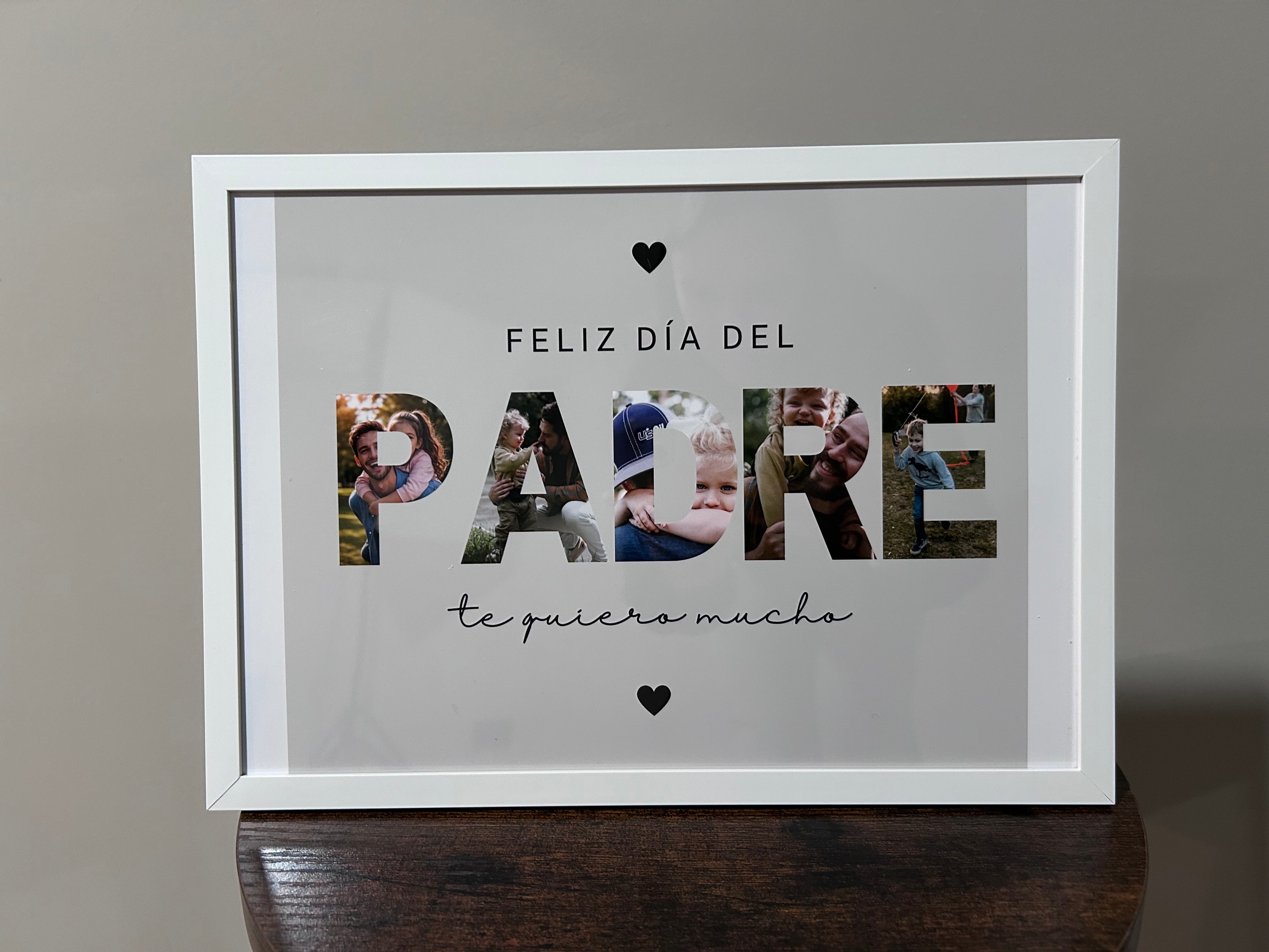 Cuadros día del padre Letras con fotos