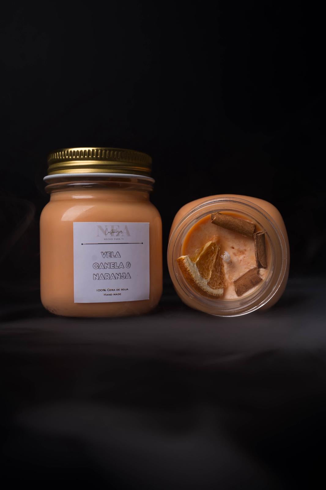 Vela Canela y Naranja