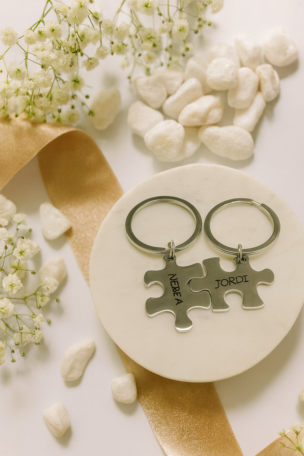 Conjunto de Llaveros Puzzle Personalizado