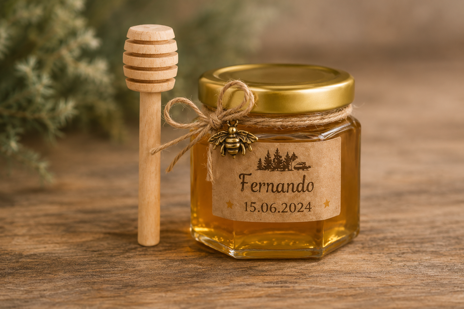 Mini pote de miel personalizado | Detalle dulce para eventos
