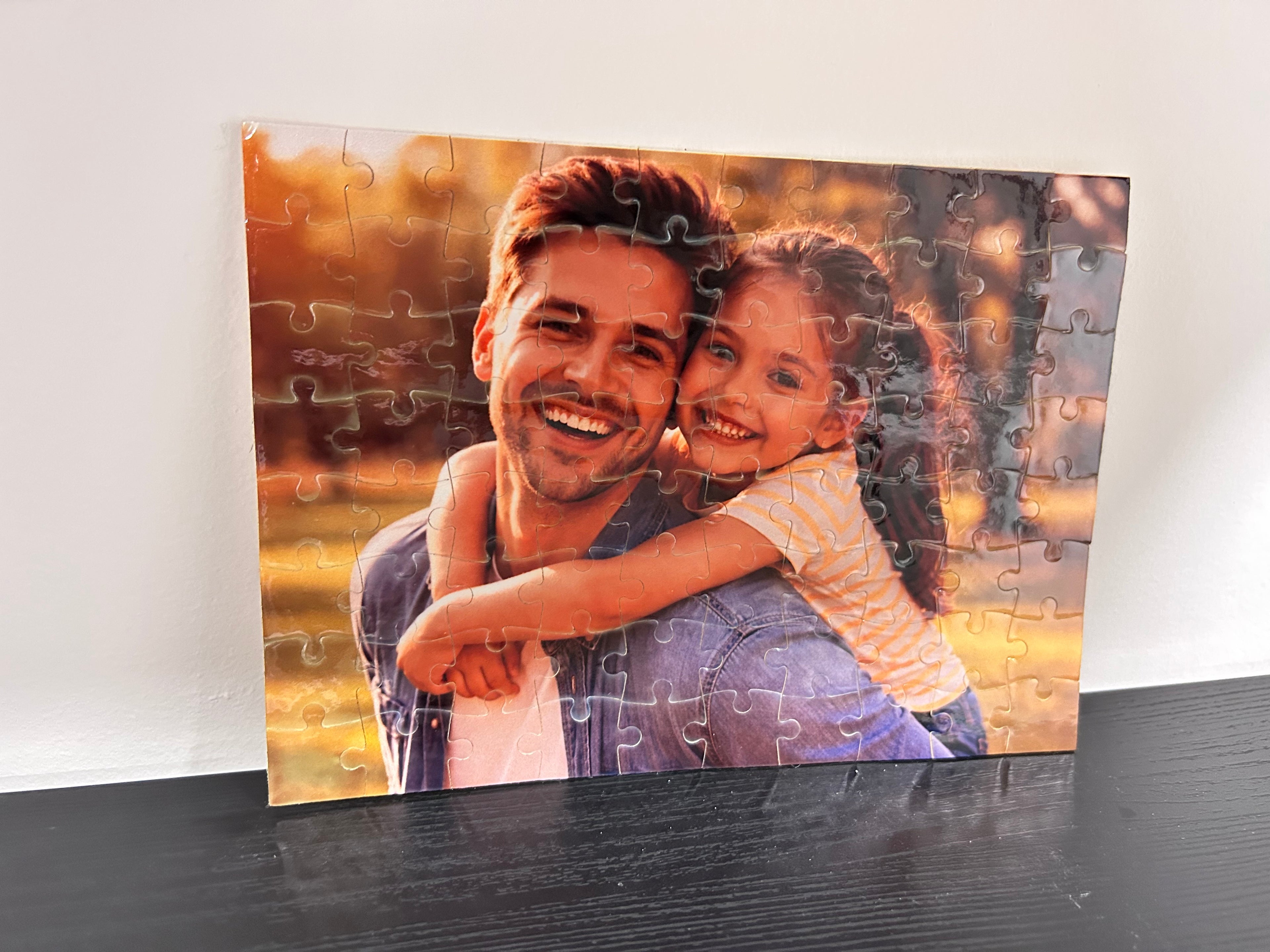 Puzzle personalizado con foto + caballete + bolsa para el puzzle + caja regalo personalizable