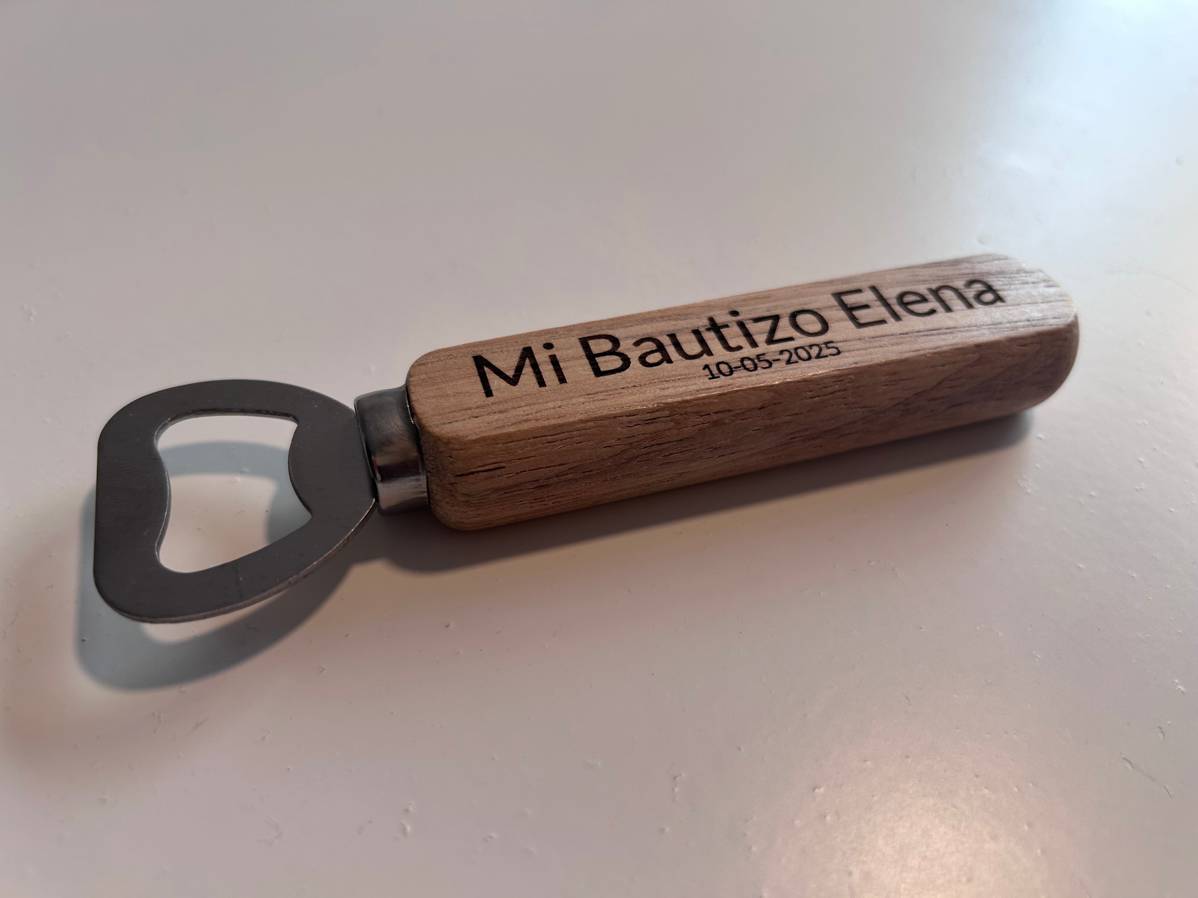 Abridor Rectangular con Grabado Láser Bautizo
