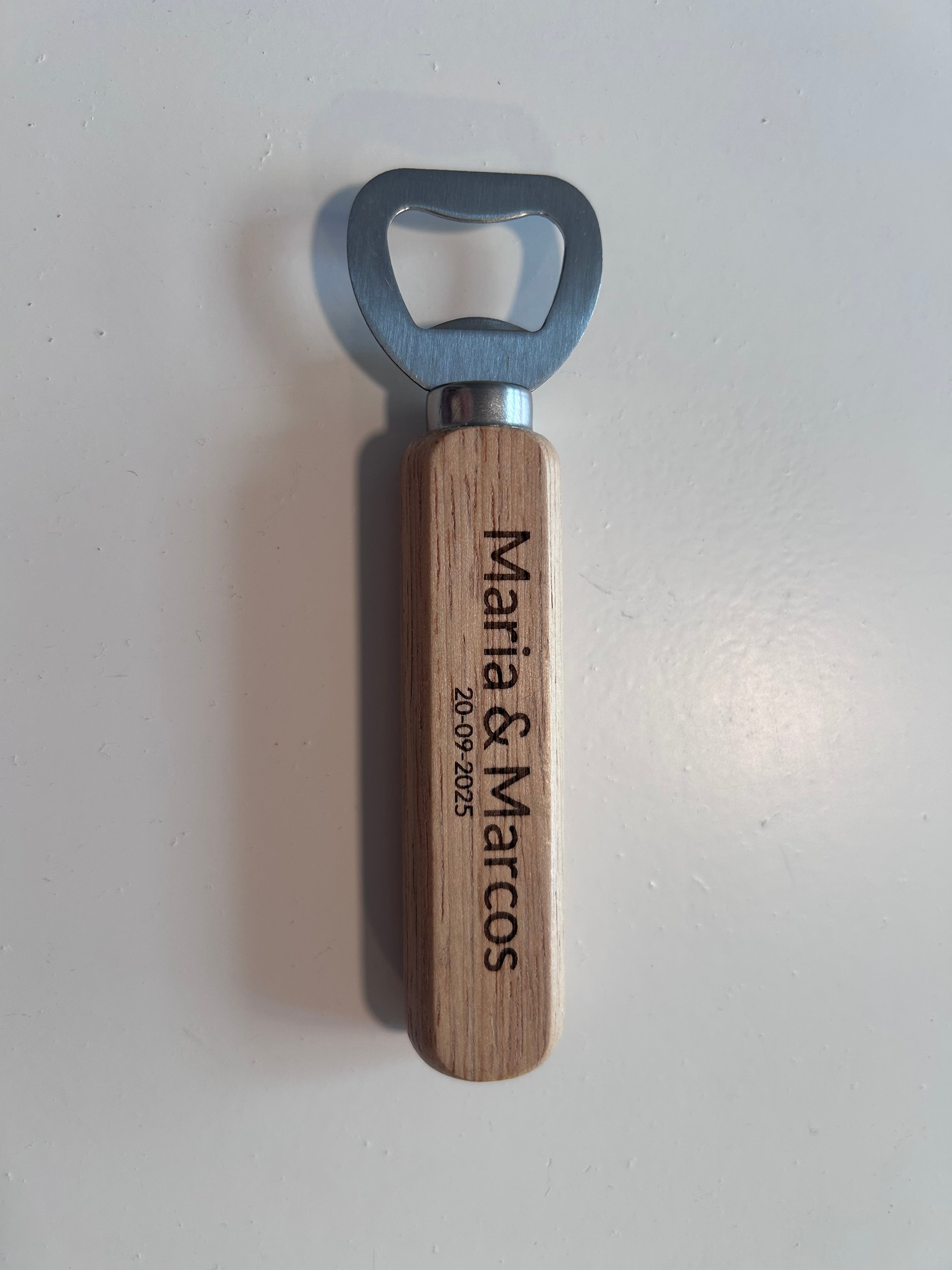 Abridor Rectangular con Grabado en Láser Boda