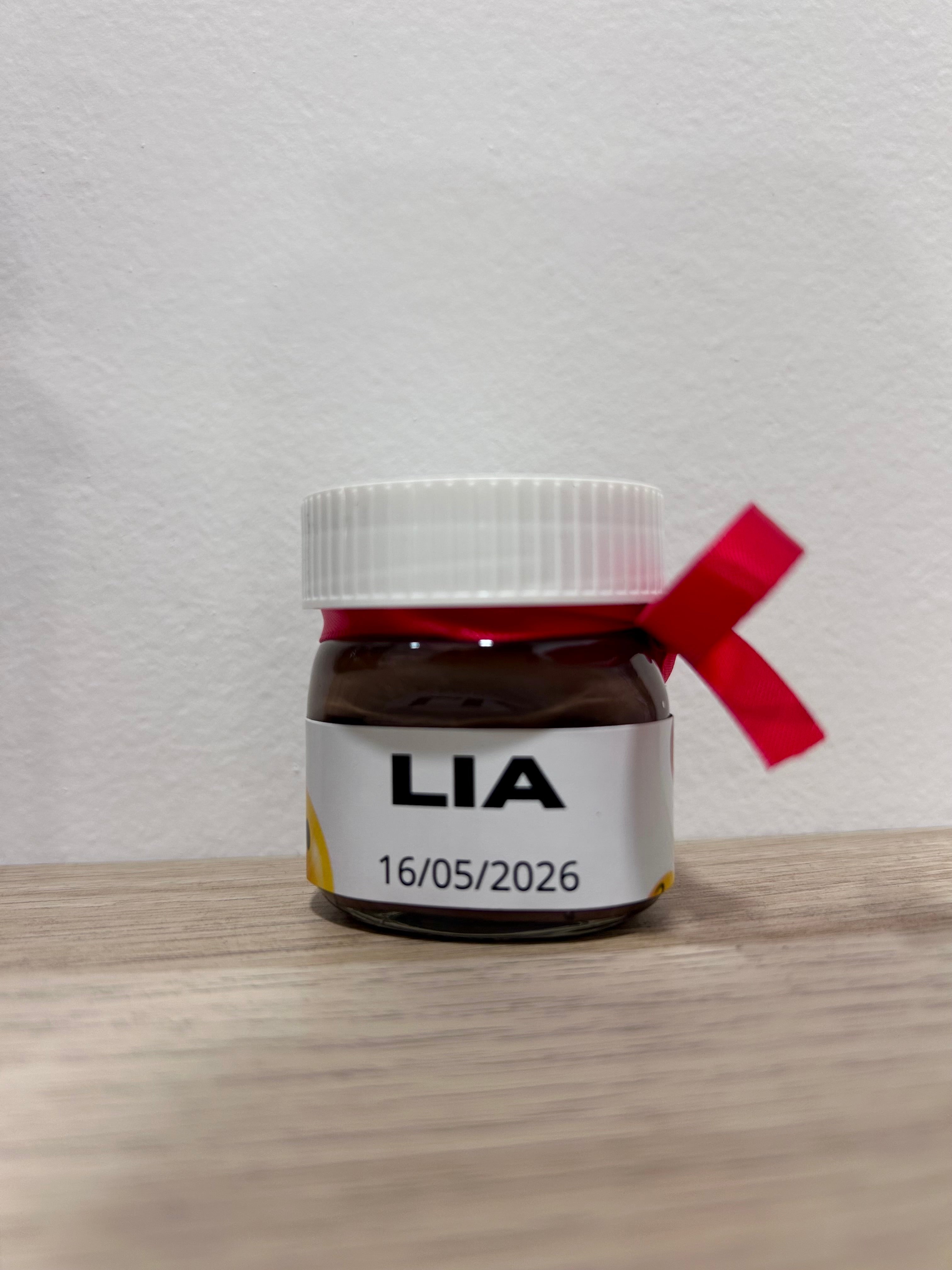 Mini Nutella personalizada para eventos | Detalle original para invitados