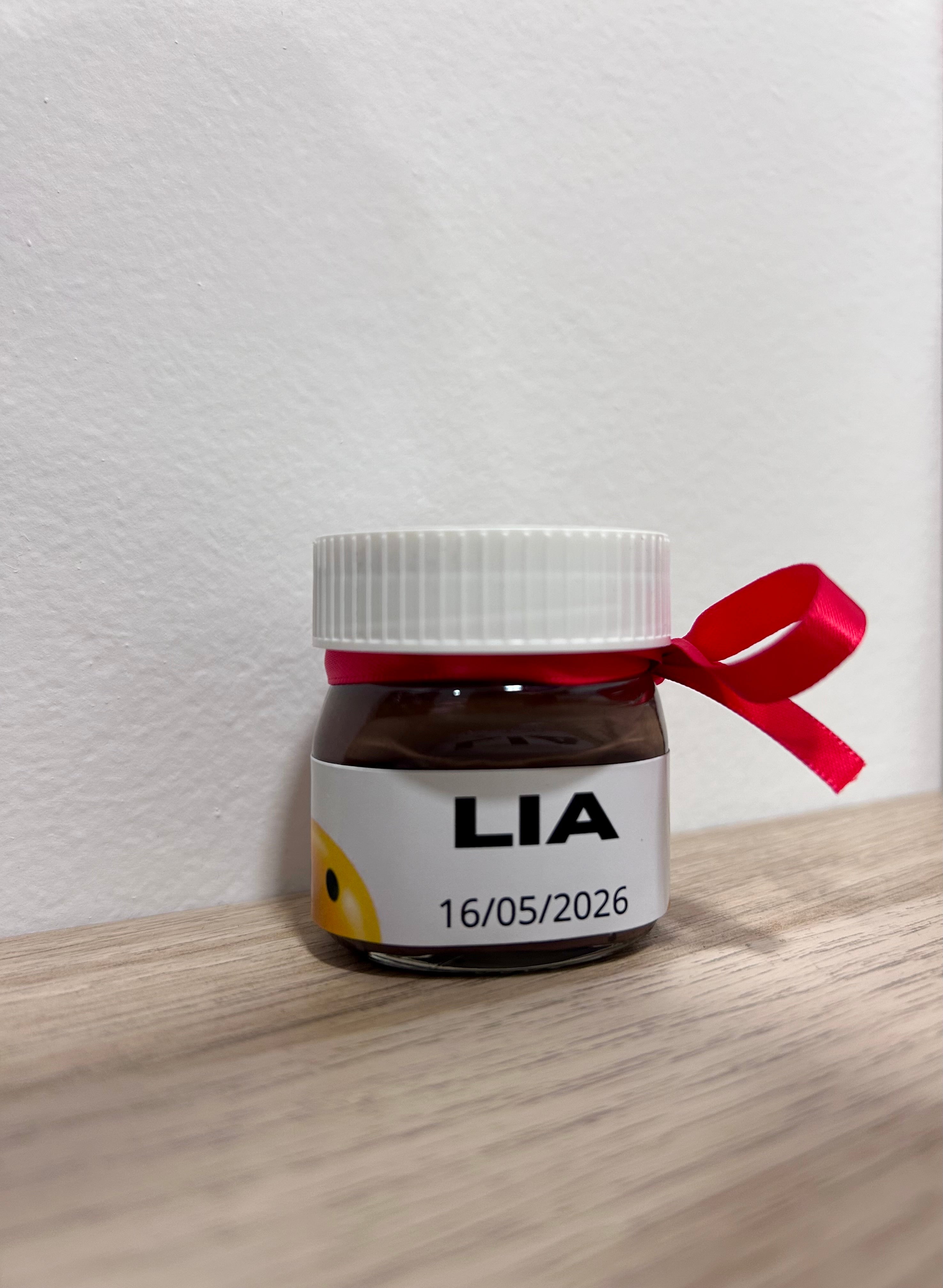 Mini Nutella personalizada para eventos | Detalle original para invitados